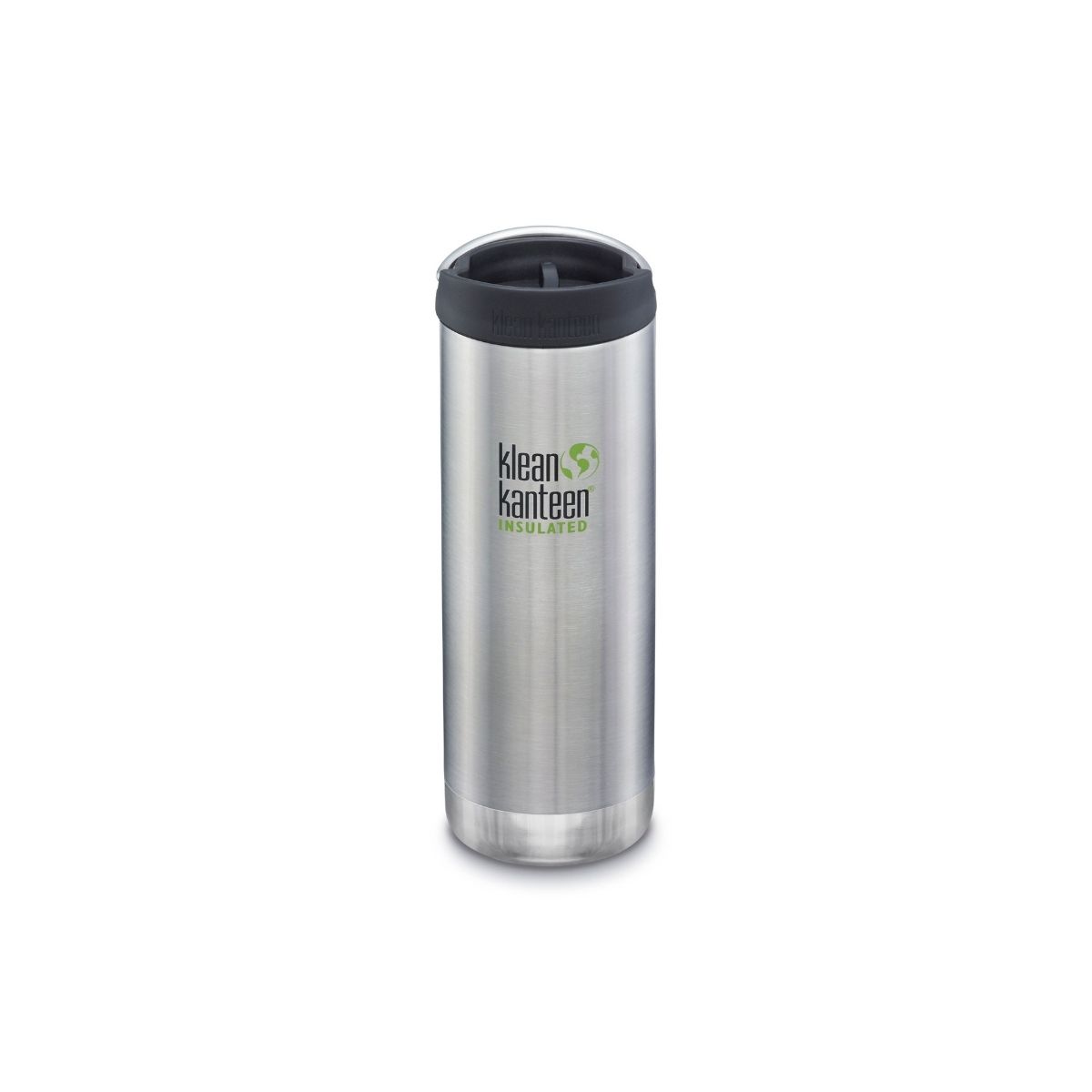 Garrafa térmica isolada Klean Kanteen Tkwide de 473 ml com tampa para café.
