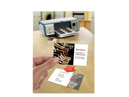 Avery Quick&Clean - Skinnende - hvid - 220 g/m² - 10 stk. 8) fotovisitkort