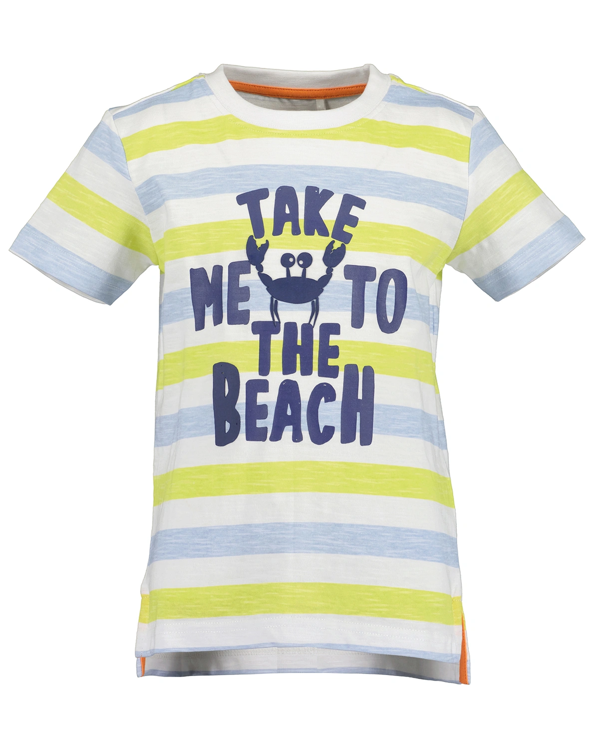 T-Shirt TAKE ME TO THE BEACH in weiß/hellblau