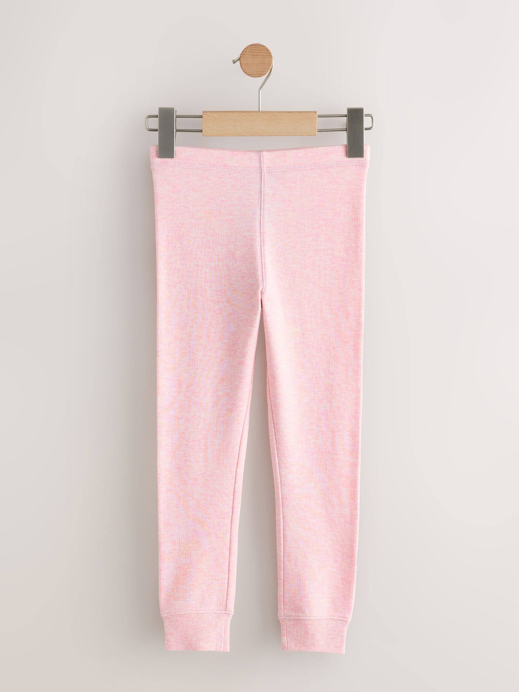 Wit/roze - Thermische leggings (2-16jaar)