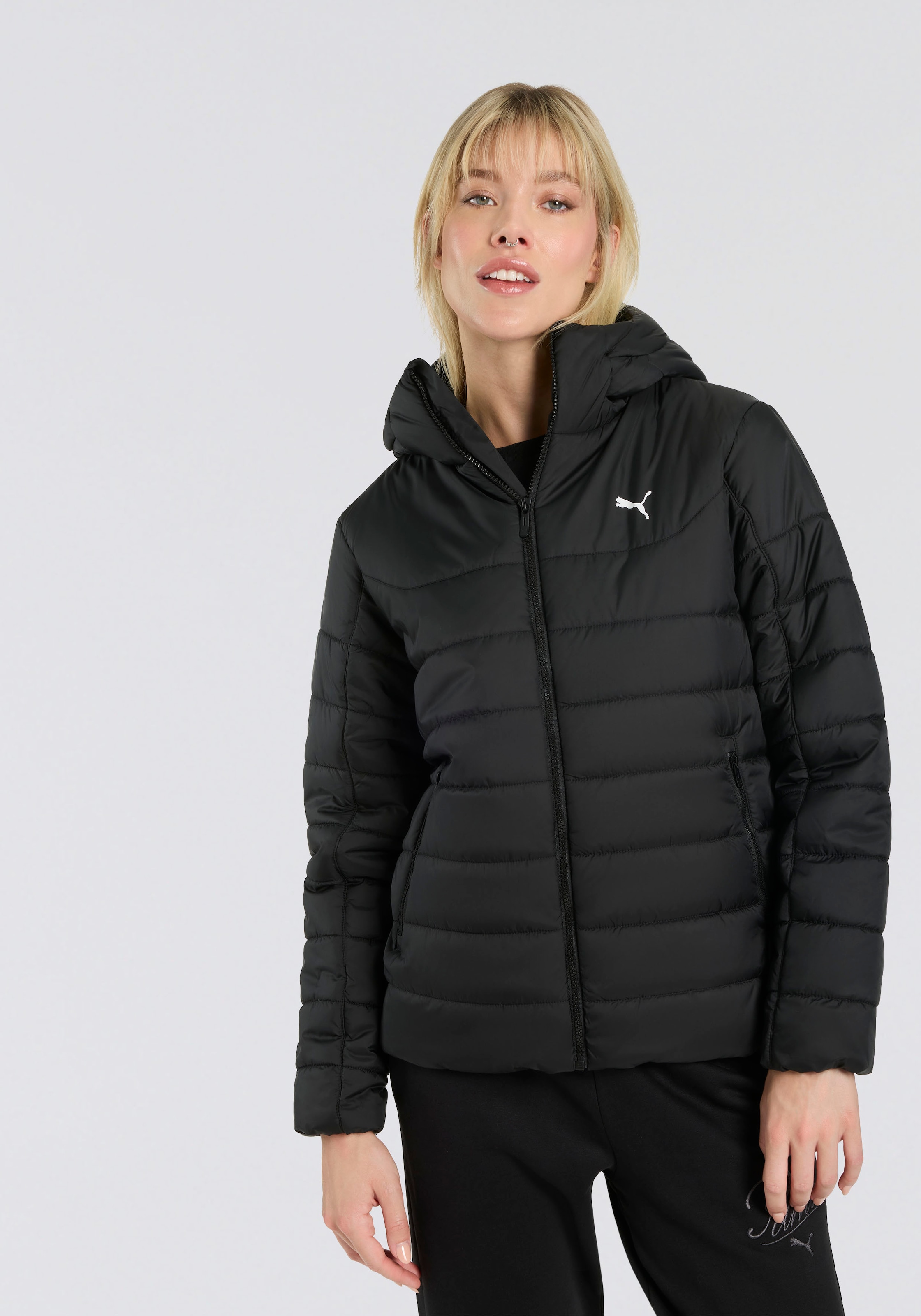 PUMA Winterjacke »ESS HOODED PADDED JACKET« mit Kapuze