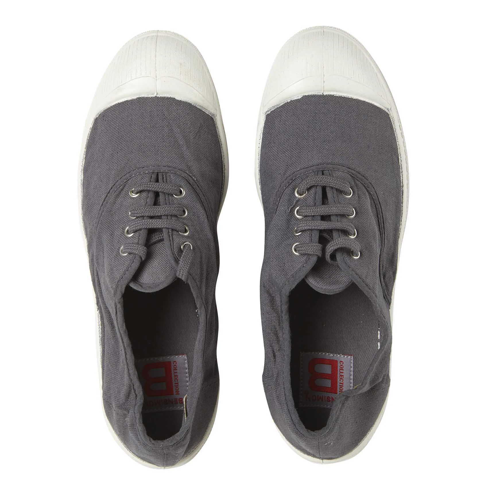 Tennis à lacets en toile de coton | Gris