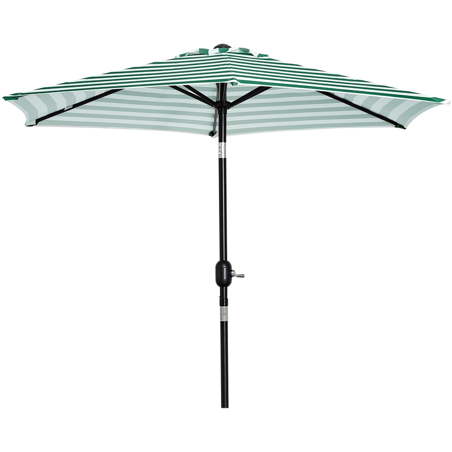 Outsunny Sonnenschirm mit verstellbarem Winkel grünweiß