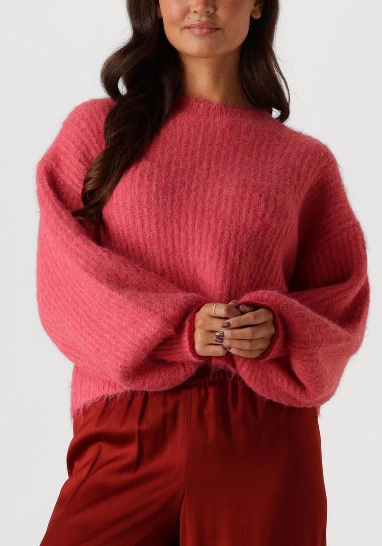 roze co'couture truien/vesten coralee crop knit
