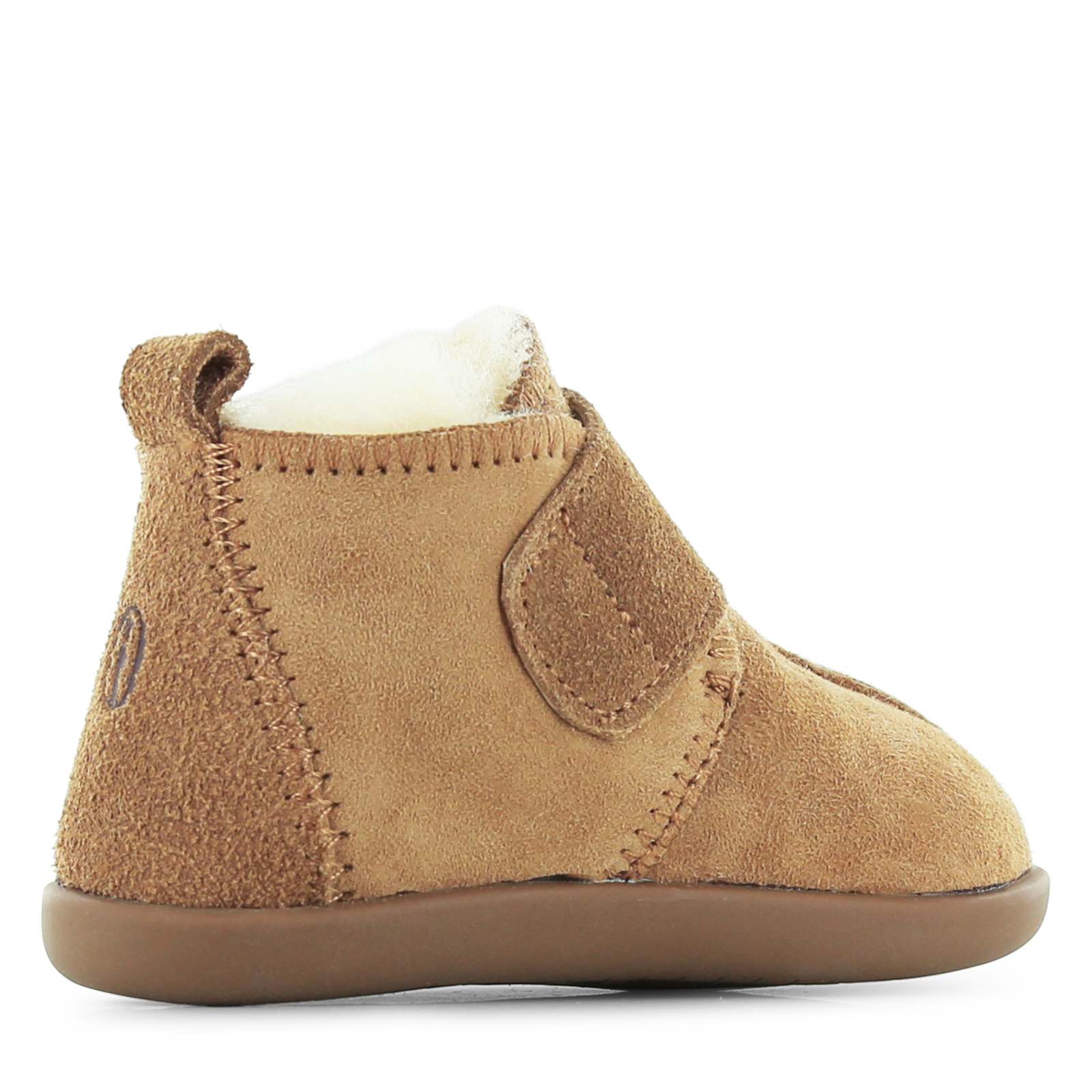 Shoesme cognac Pantoffel mit Klettverschluss