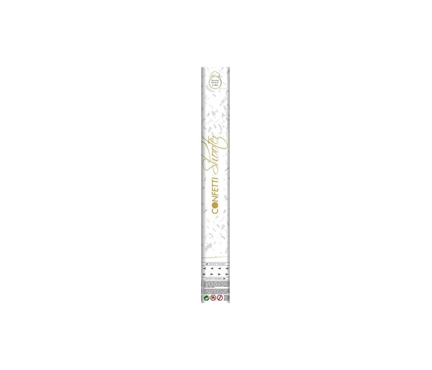 Witte Confetti Kanon 40cm