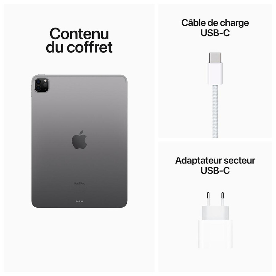 Apple iPad Pro 2022 11 pouces Wi-Fi - 512 Go - Gris sidéral