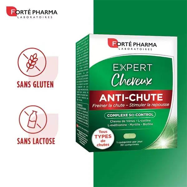 Forté Pharma Expert Anti-Queda de Cabelo, Força, Densidade e Crescimento - 30 comprimidos