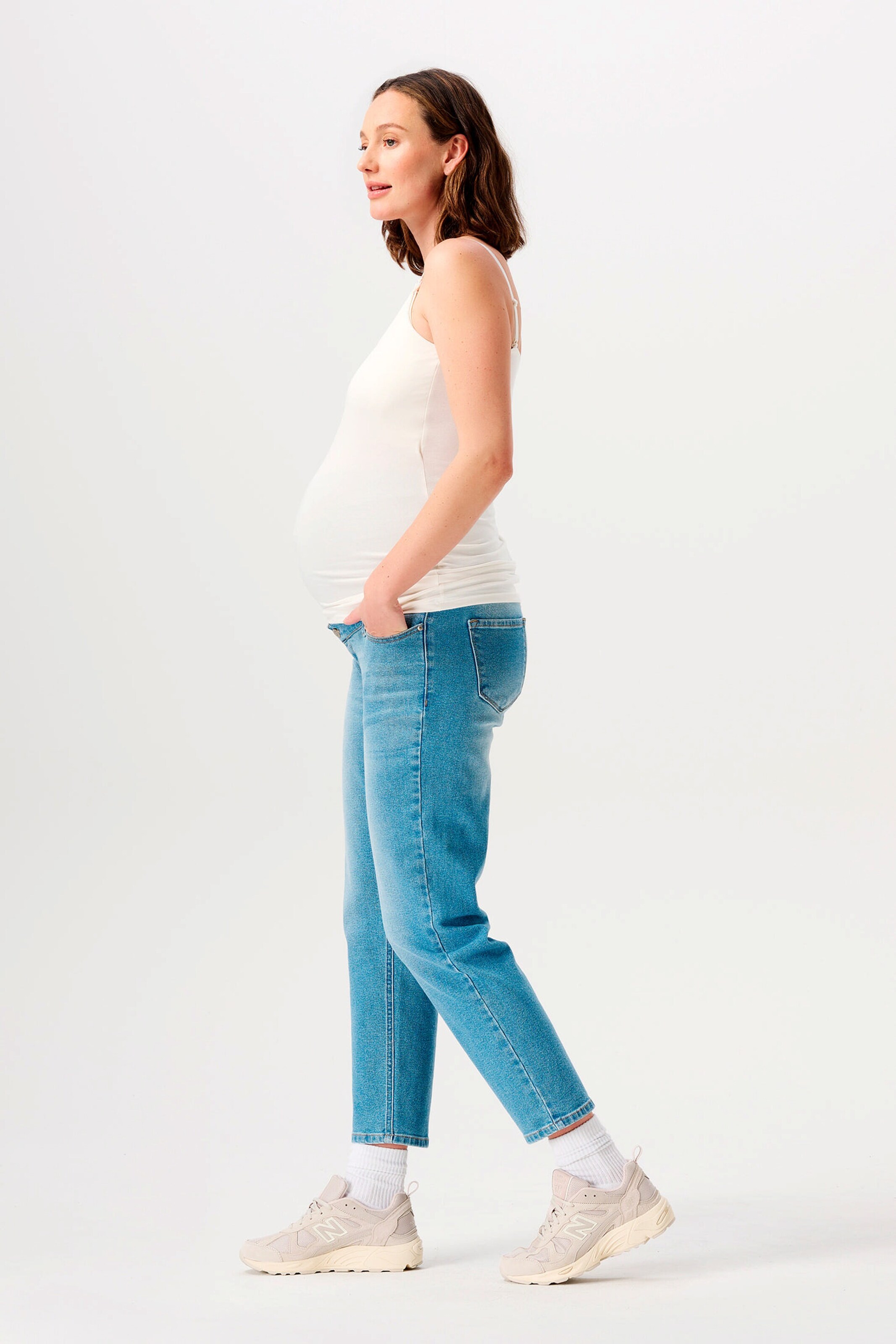 Noppies Straight Umstandsjeans Azua Vintage Blue