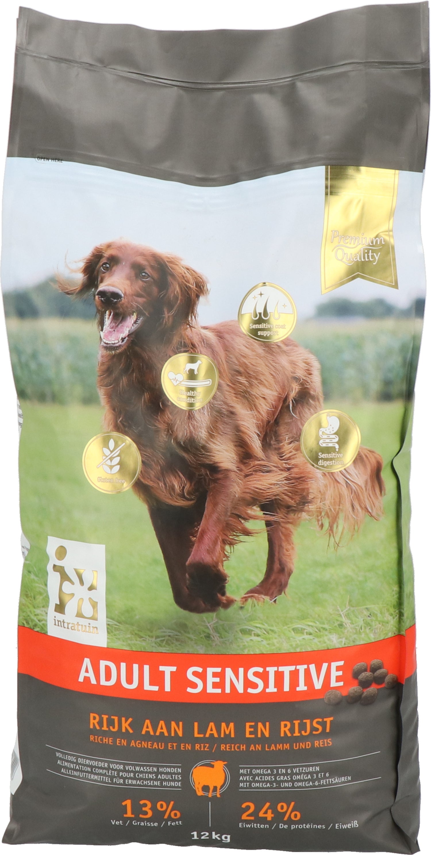 Intratuin Premium hondenvoer adult sensitive lam 12 kg