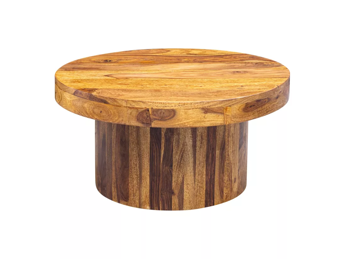 table basse bois massif 60 cm table de salon table basse table ronde marron