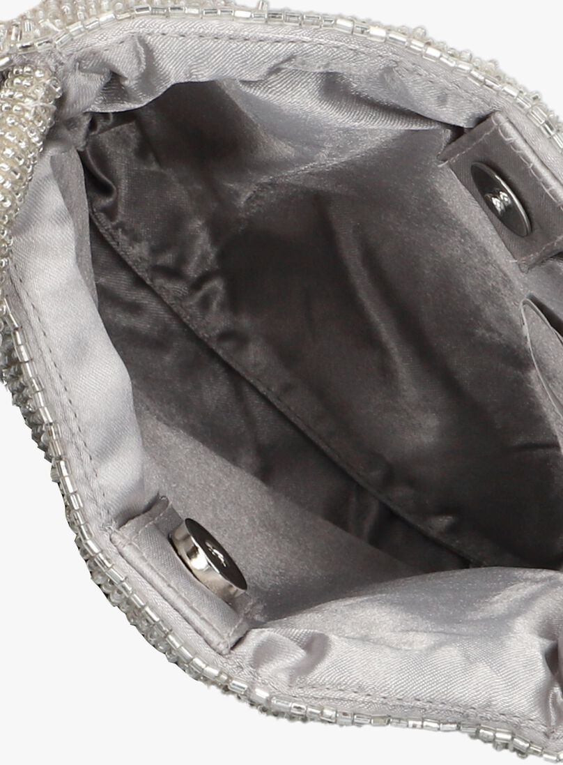 BECKSONDERGAARD zilveren becksondergaard clutch lustrous nyra bag