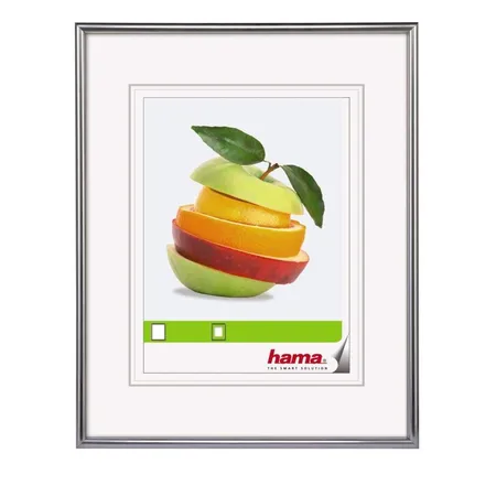 Hama Kunststoffrahmen Sevilla Dekor, silber Matt, 13 x 18cm