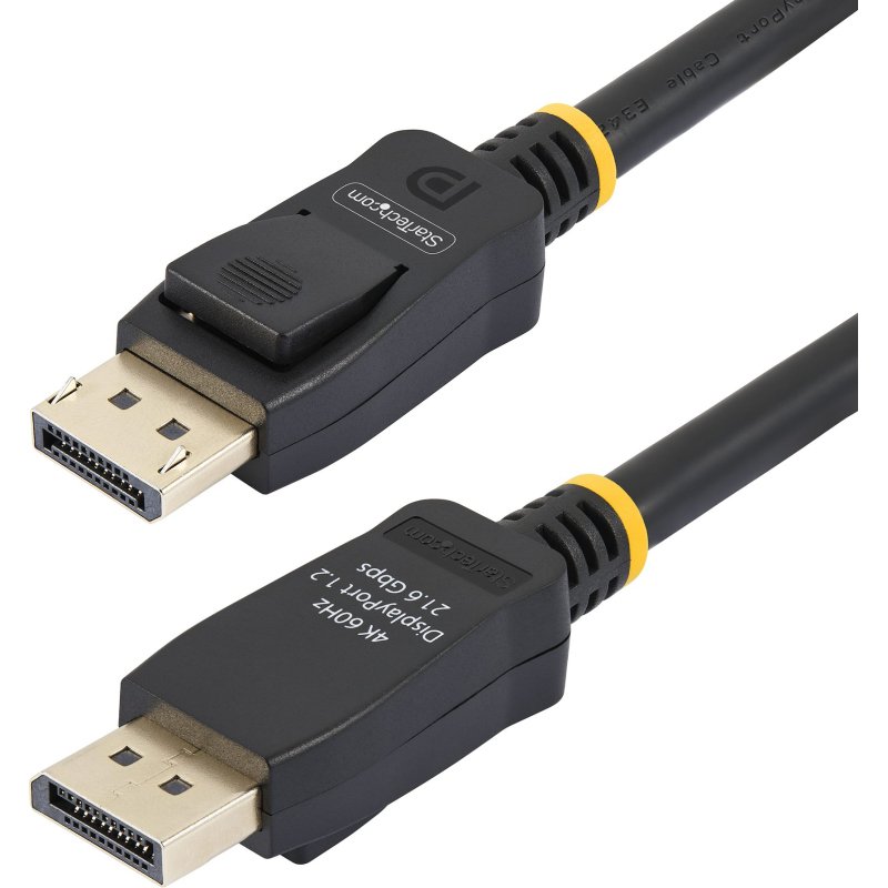 StarTech.com Câble DisplayPort Certifié VESA de 2m - Lot de 10 - Cordon DisplayPort 1.2 avec Loquets, 4K 60Hz UHD, Câble DP à DP pour Moniteur, Connecteurs DP à Loquets