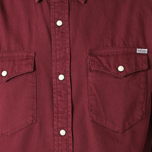 Chemise Jean Manches Longues Sheridan Bordeaux