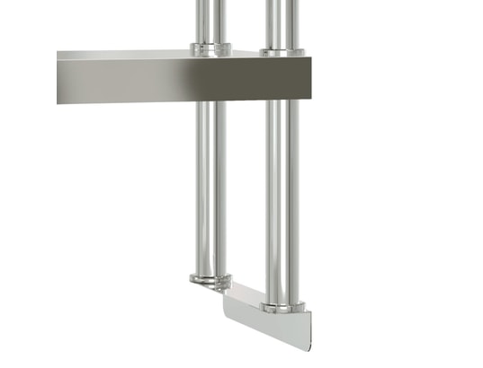 VIDAXL - Mobilier de cuisine Table de travail de cuisine avec étagère 110x55x150 cm inox