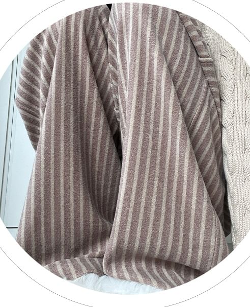 evanesce - Gestreepte broek met hoge taille, trekkoord en wijde pijpen
