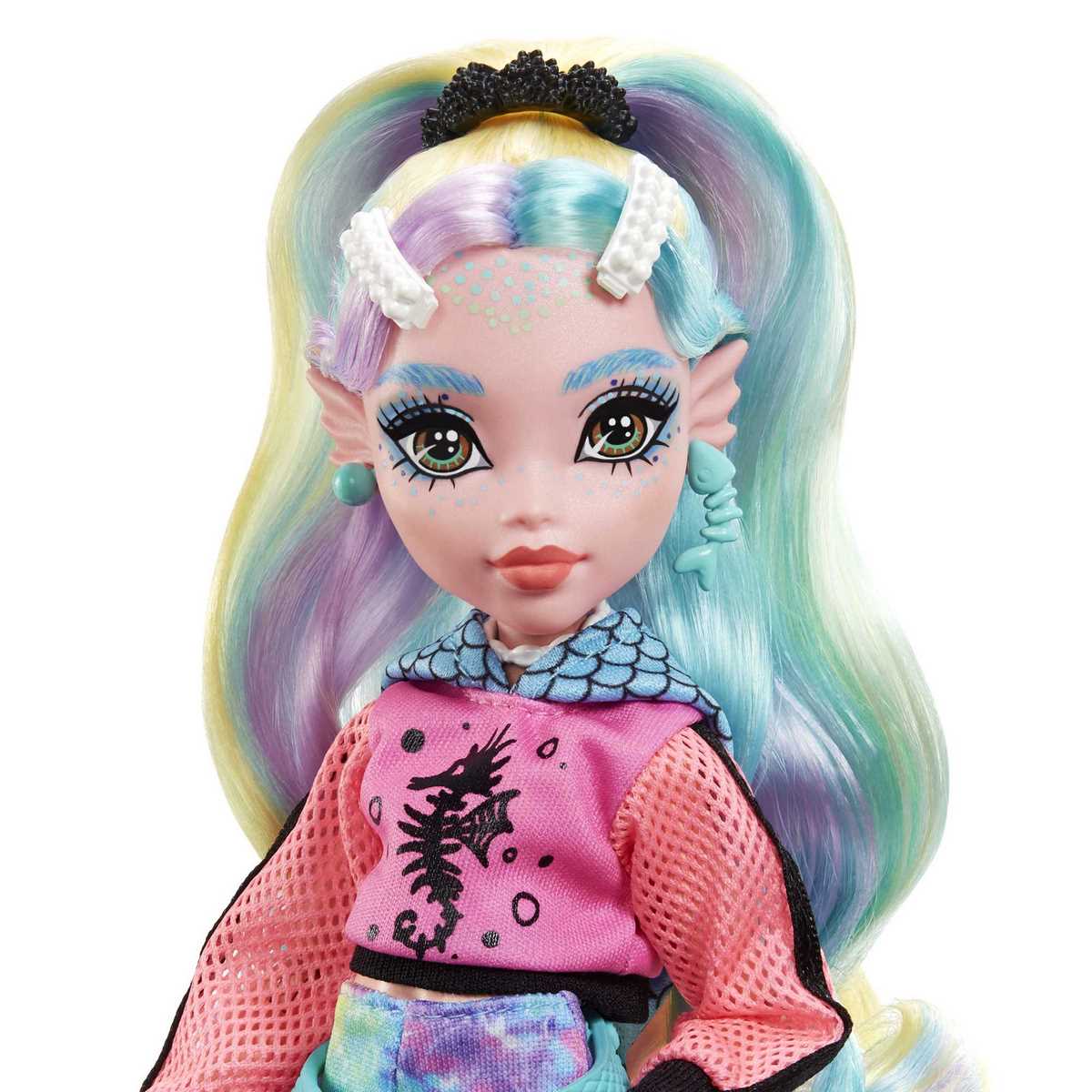 Monster High - Poupée mannequin Lagoona et piranha