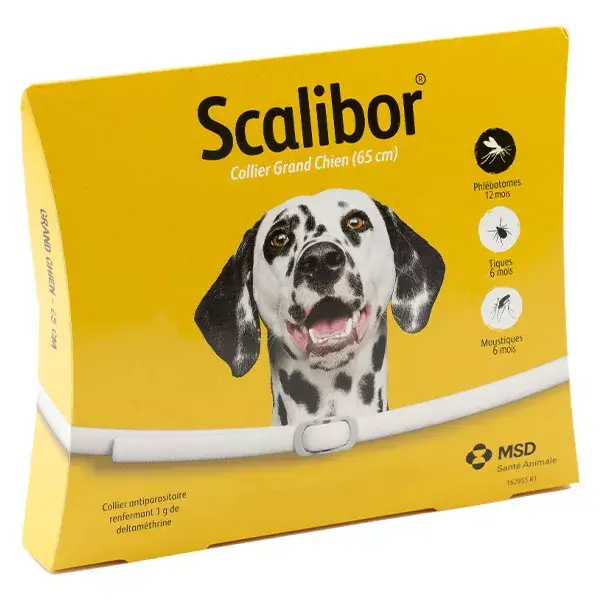 Coleira antipulgas e carrapatos Scalibor para cães de grande porte, 1 unidade