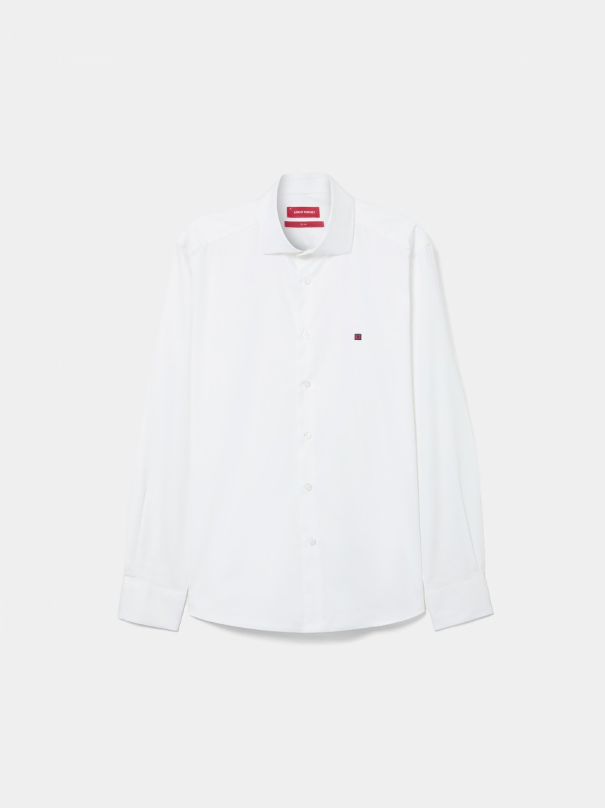 Camisa slim fit em algodão