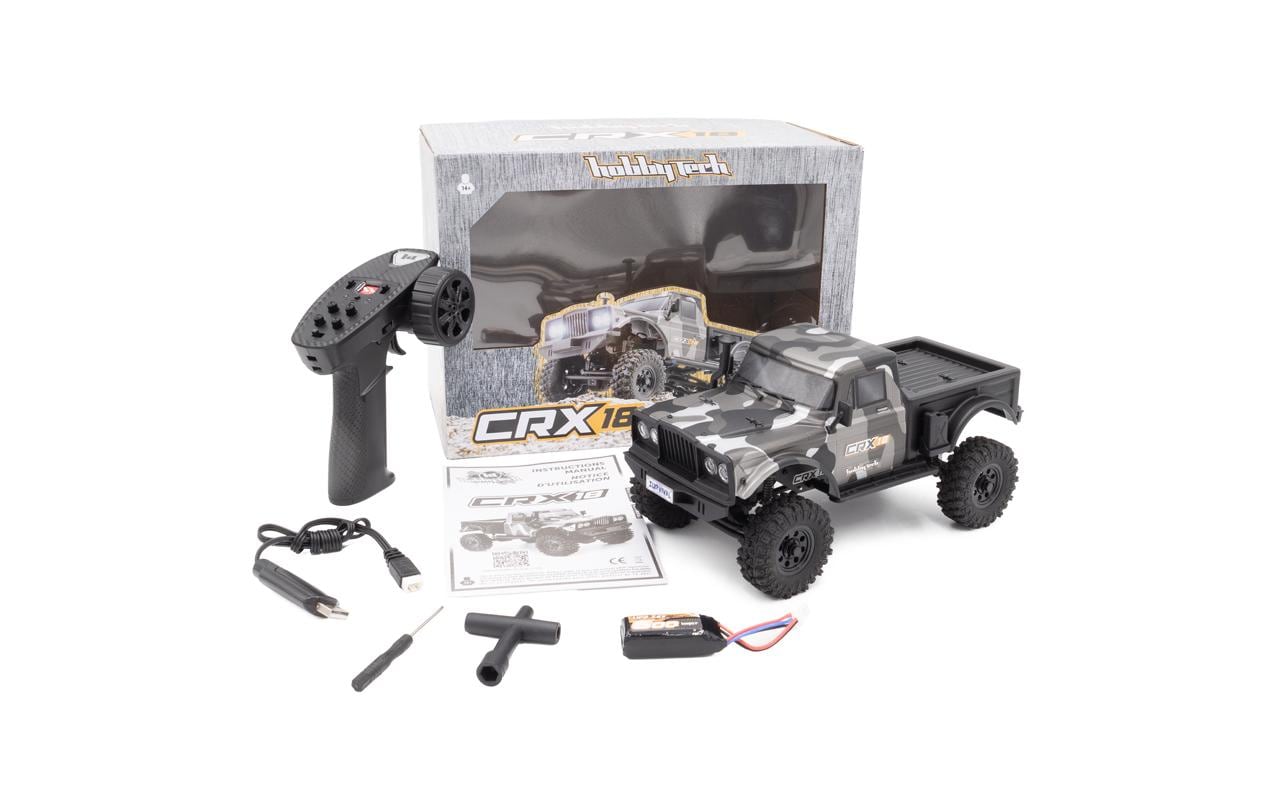 Scale Crawler CRX18 Pick-up 4WD Grau, RTR, 1:18<br>Kleiner Rock Crawler im RTR Set