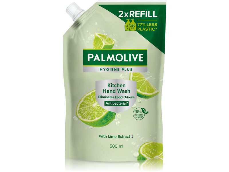 Palmolive Flüssigseife Hygiene-Plus Kitchen 500 ml Nachfüll Flüssige Pflegeseife zur sanften Reinigung der Hände, antibakteriell und gegen Gerüche