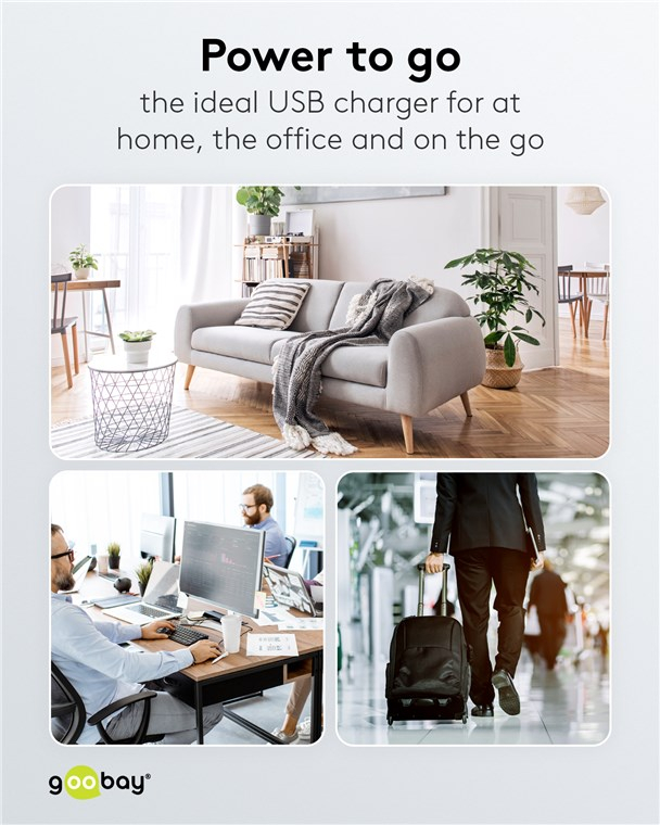 (5W/1A) USB A Ladegerät Netzteil (44949) - Schwarz