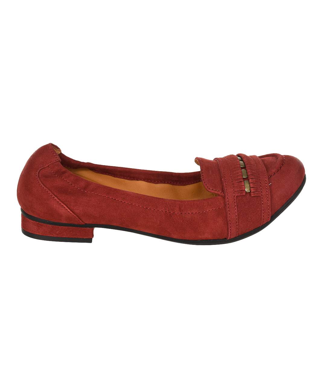 Flat leather ballerina