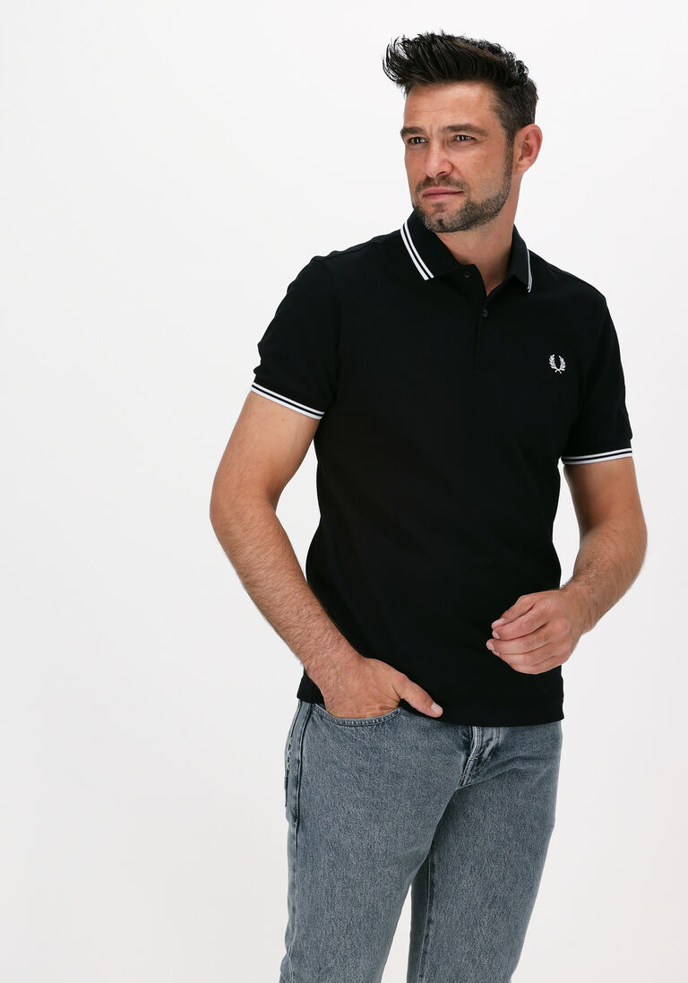 FRED PERRY zwarte fred perry polo twin tipped fred perry shirt