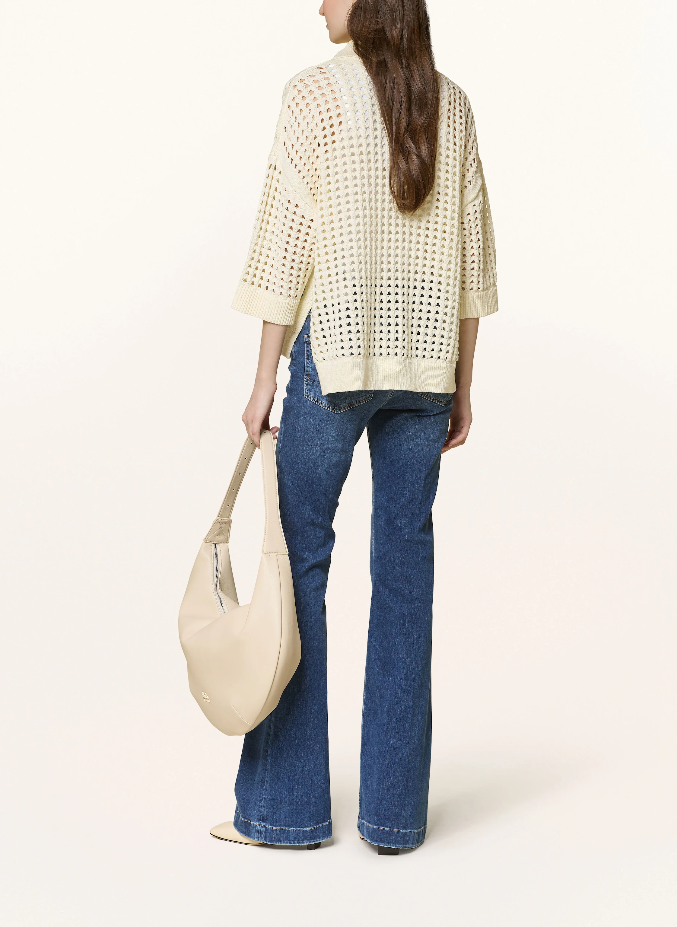 REISS Strick-Poloshirt mit 3/4-Arm