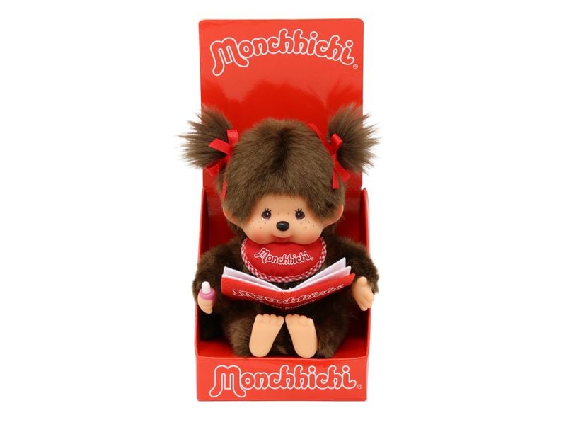 Monchhichi Kuscheltier Book Reading Girl 18 cm Monchhichi-Puppe