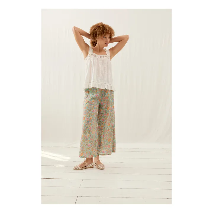Louise Misha Pantalon Amandina Coton Bio - Collection Femme | Bleu