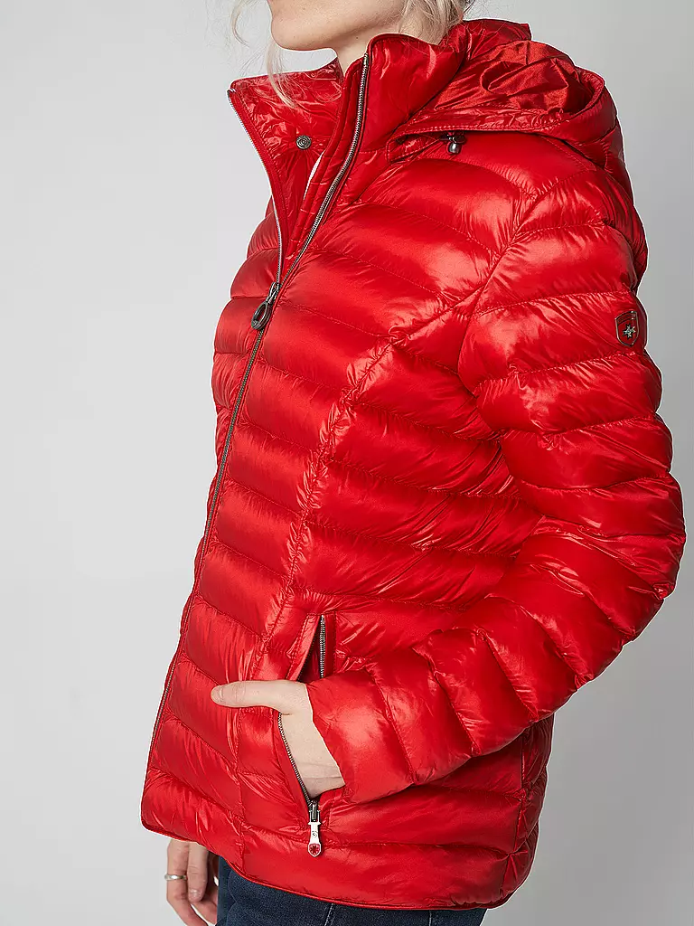 WELLENSTEYN Leichtsteppjacke ITALY HOOD  rot