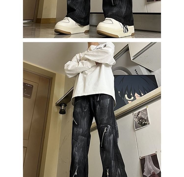 Savenne - Hoge taille tie-dye flared jeans