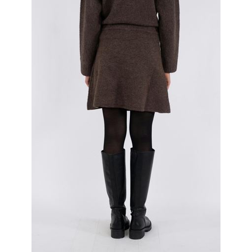 Neo Noir Gisa Striknederdel, Brown Melange, 34
