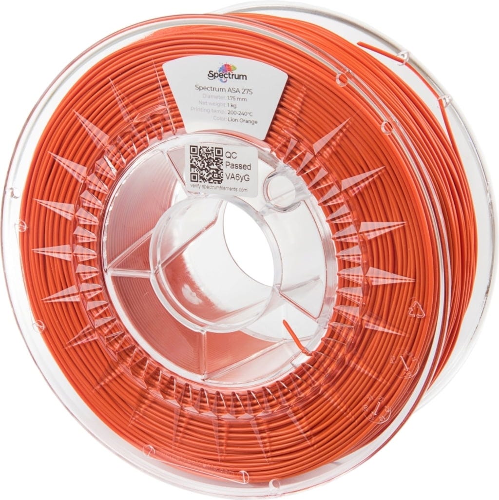 Spectrum  ASA 275 Lion Orange, 1,75 mm / 1000 g    Einfach druckbares ASA Filament
