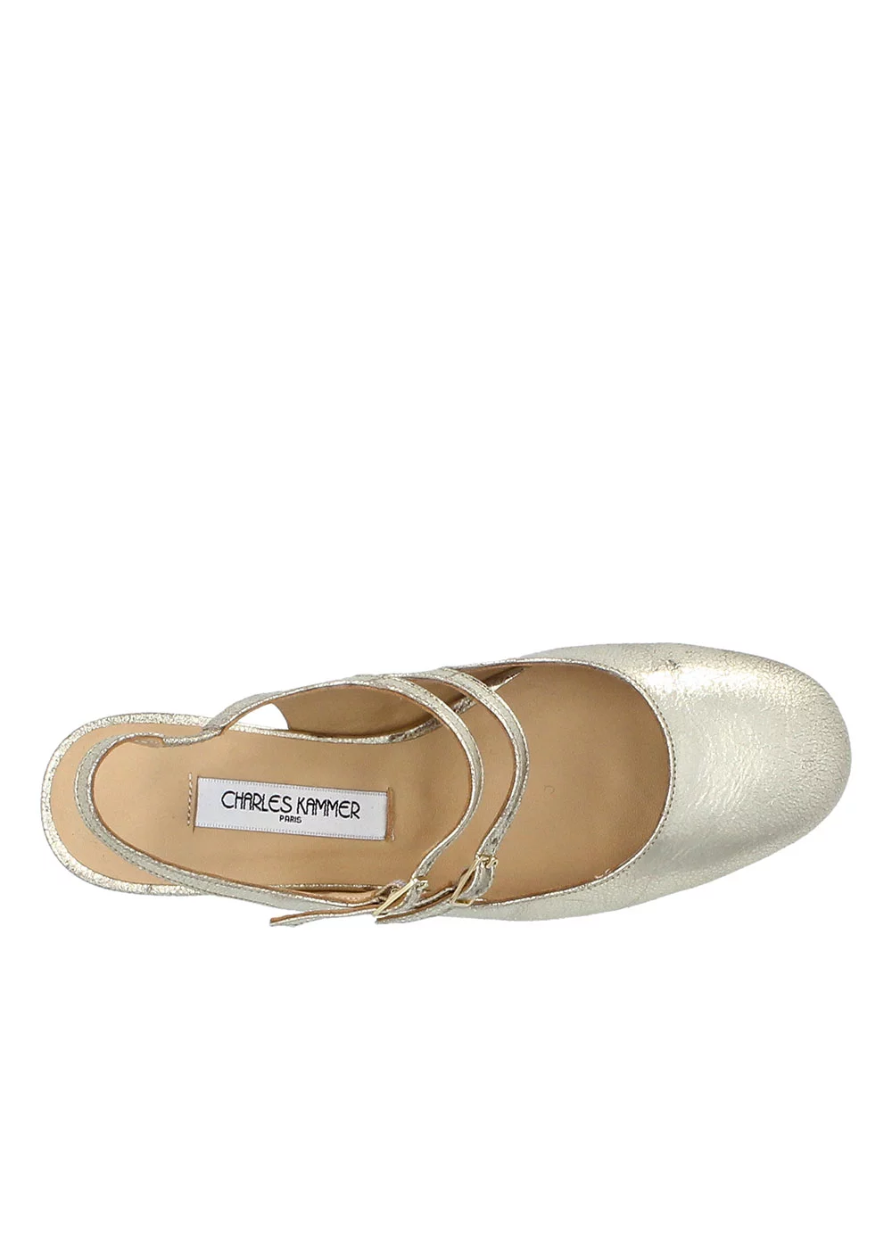 SANDALE BABY VERSAILLES CUIR PLATINE