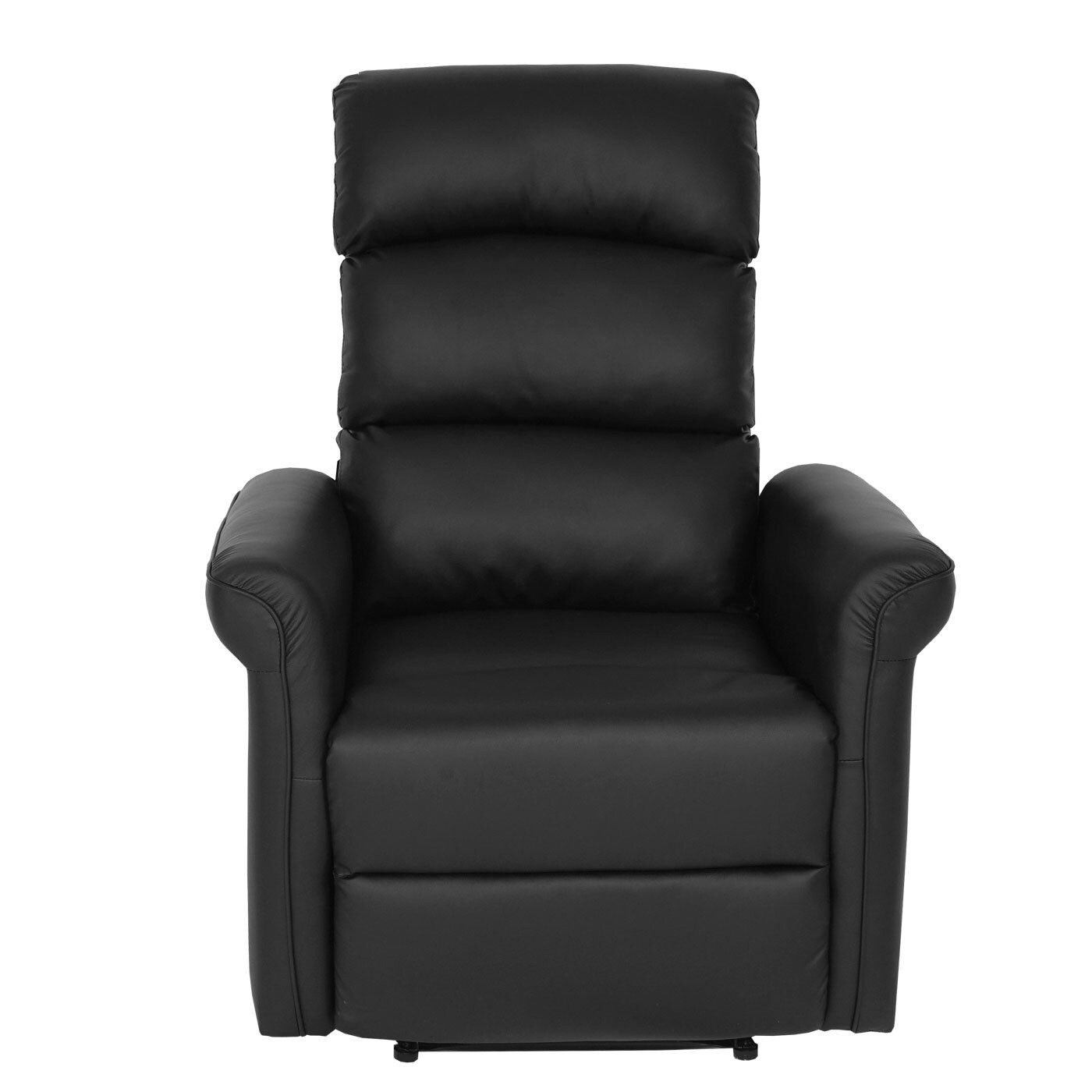 Fernsehsessel MCW-J96, Relaxsessel Sessel Liegesessel, Liegefunktion verstellbar Kunstleder ~ schwarz