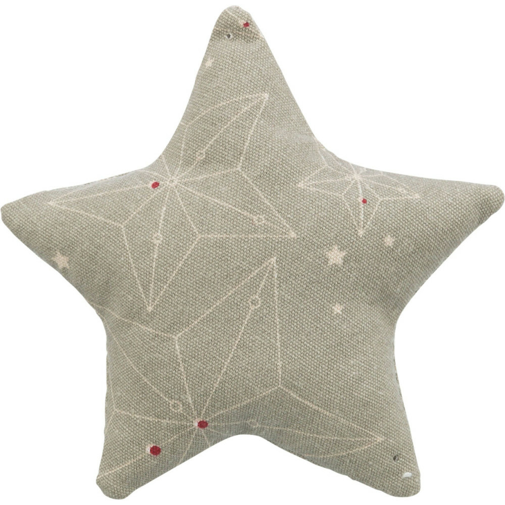 Coussin étoile noël à la catnip 10 cm x 3 cm jouet pour chat