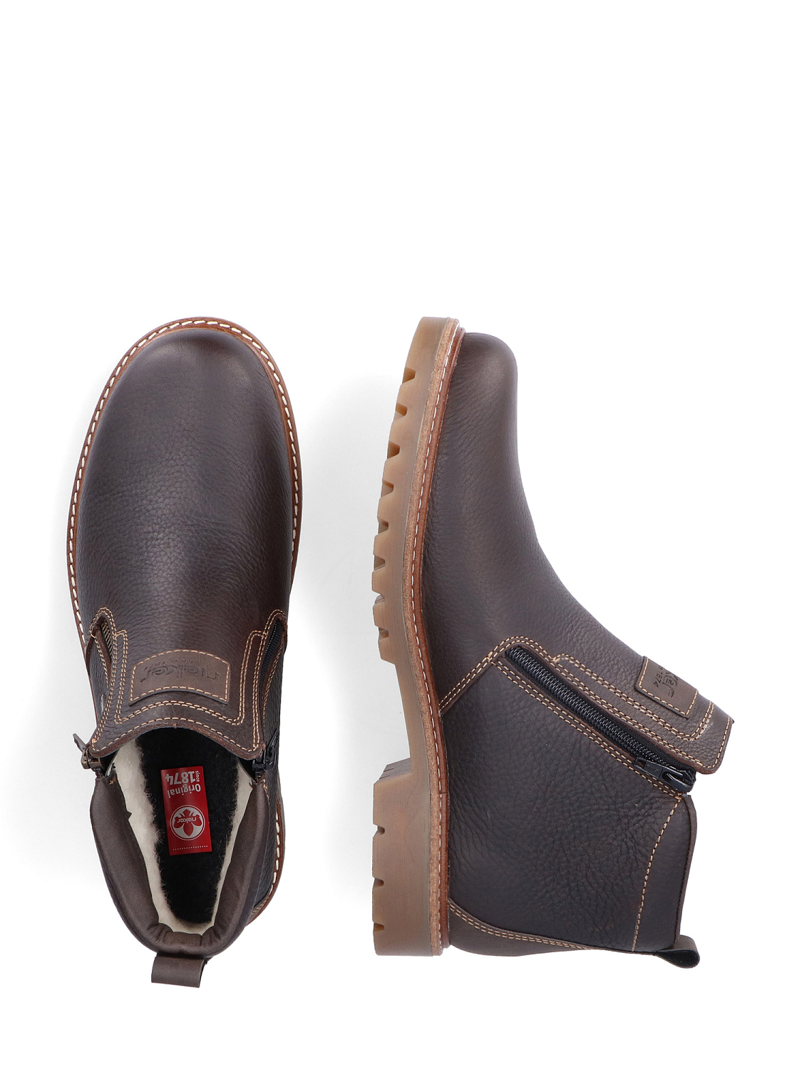 Rieker Leather Fiber-Grip ullfôret