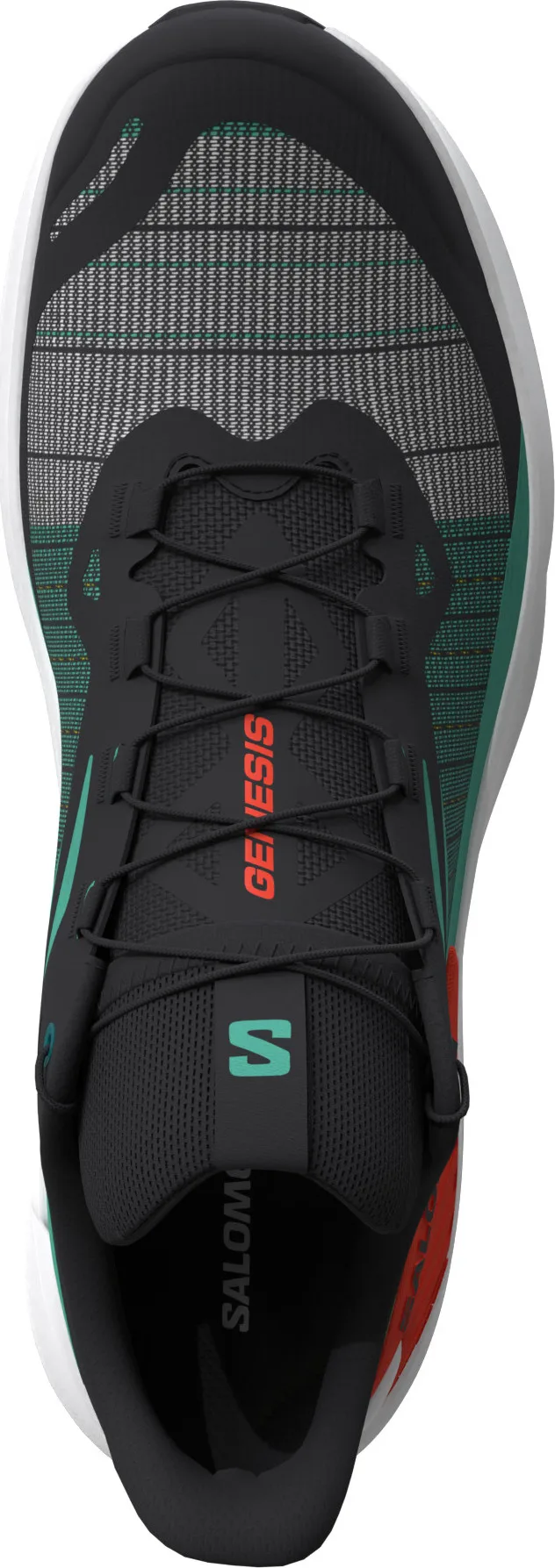 Salomon Men's Genesis Black / Electric Green / Cherry Tomato