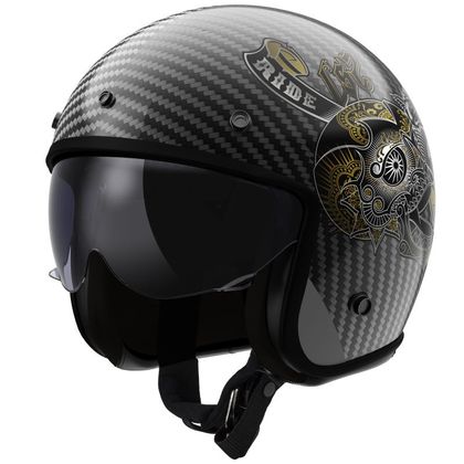 Casque LS2 OF601 BOB II CARBON CUSTOM - Noir