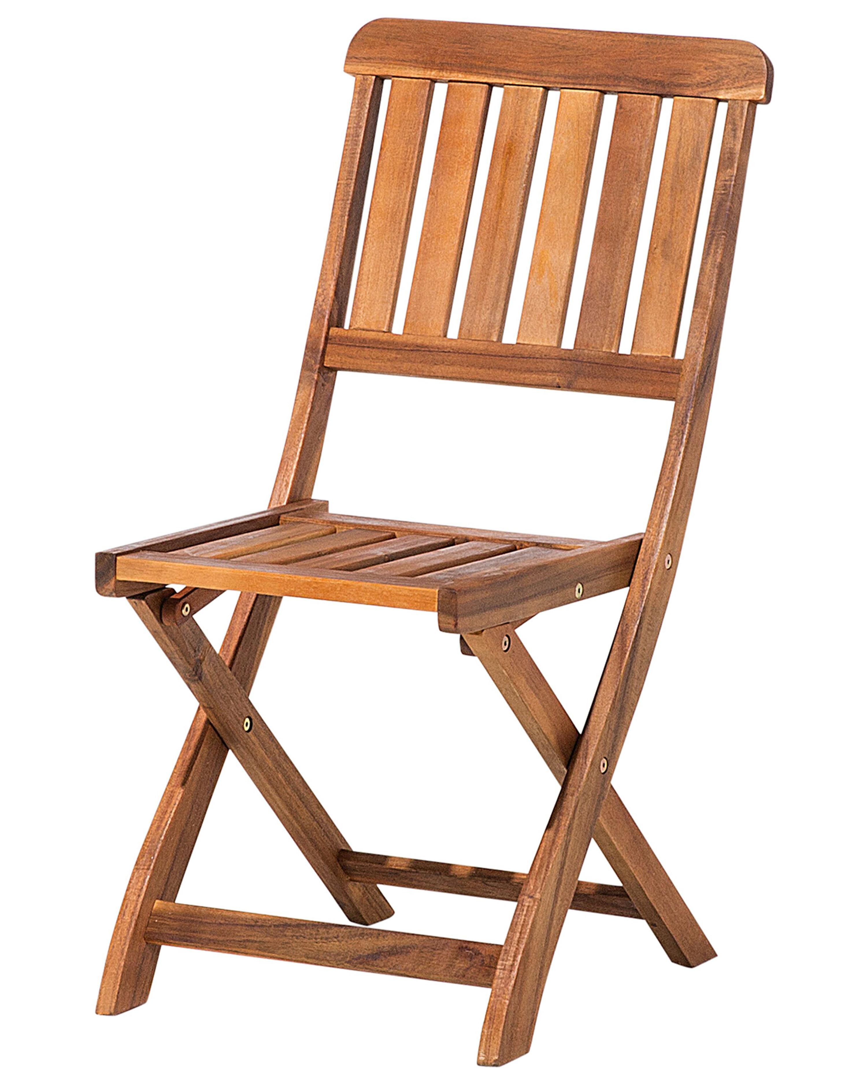 Set van 2 stoelen met zitkussen CENTO Acaciahout Bruin