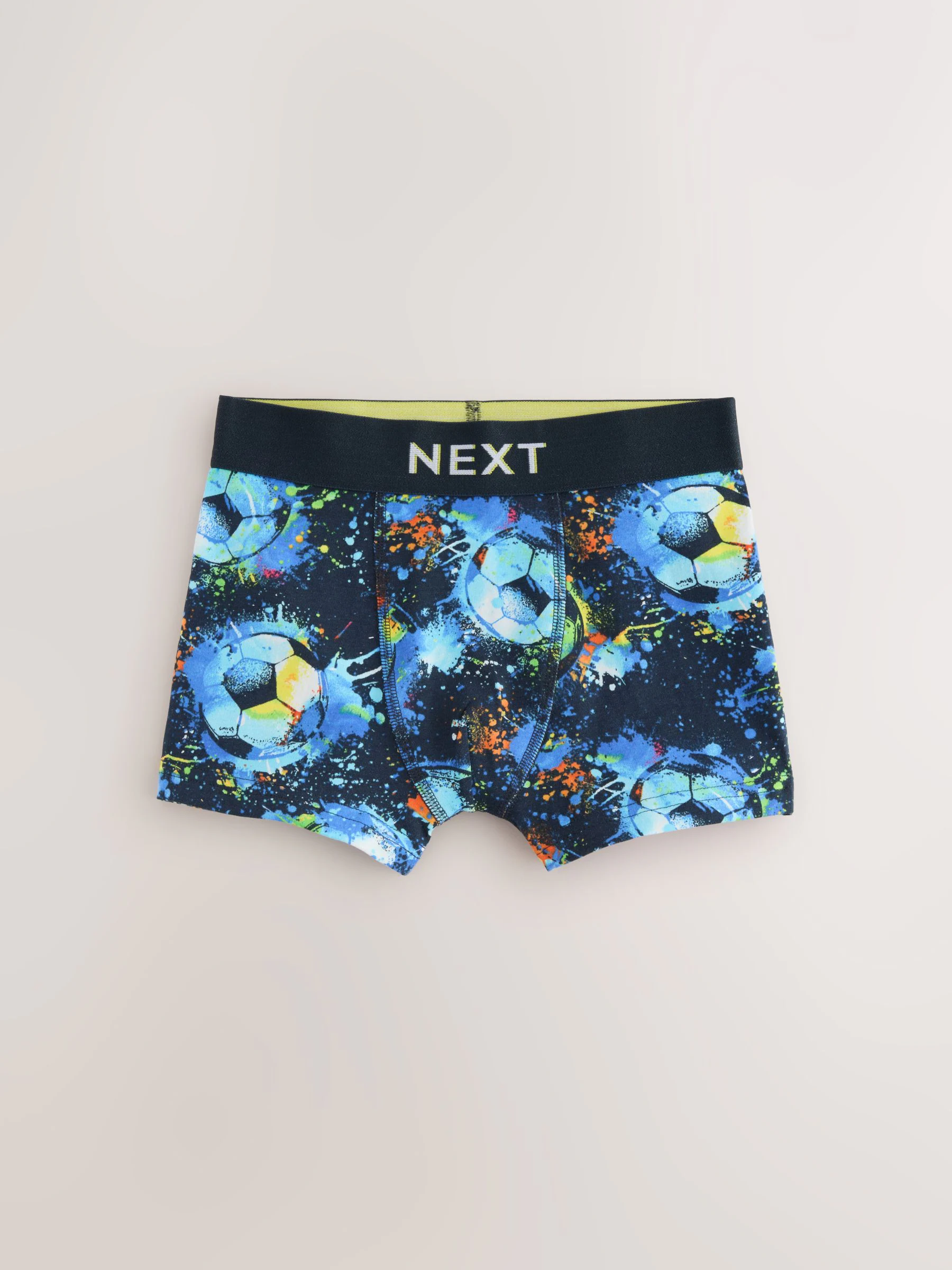 Blauw voetbalprint - Verpakking van 5 boxers (2-16jr)