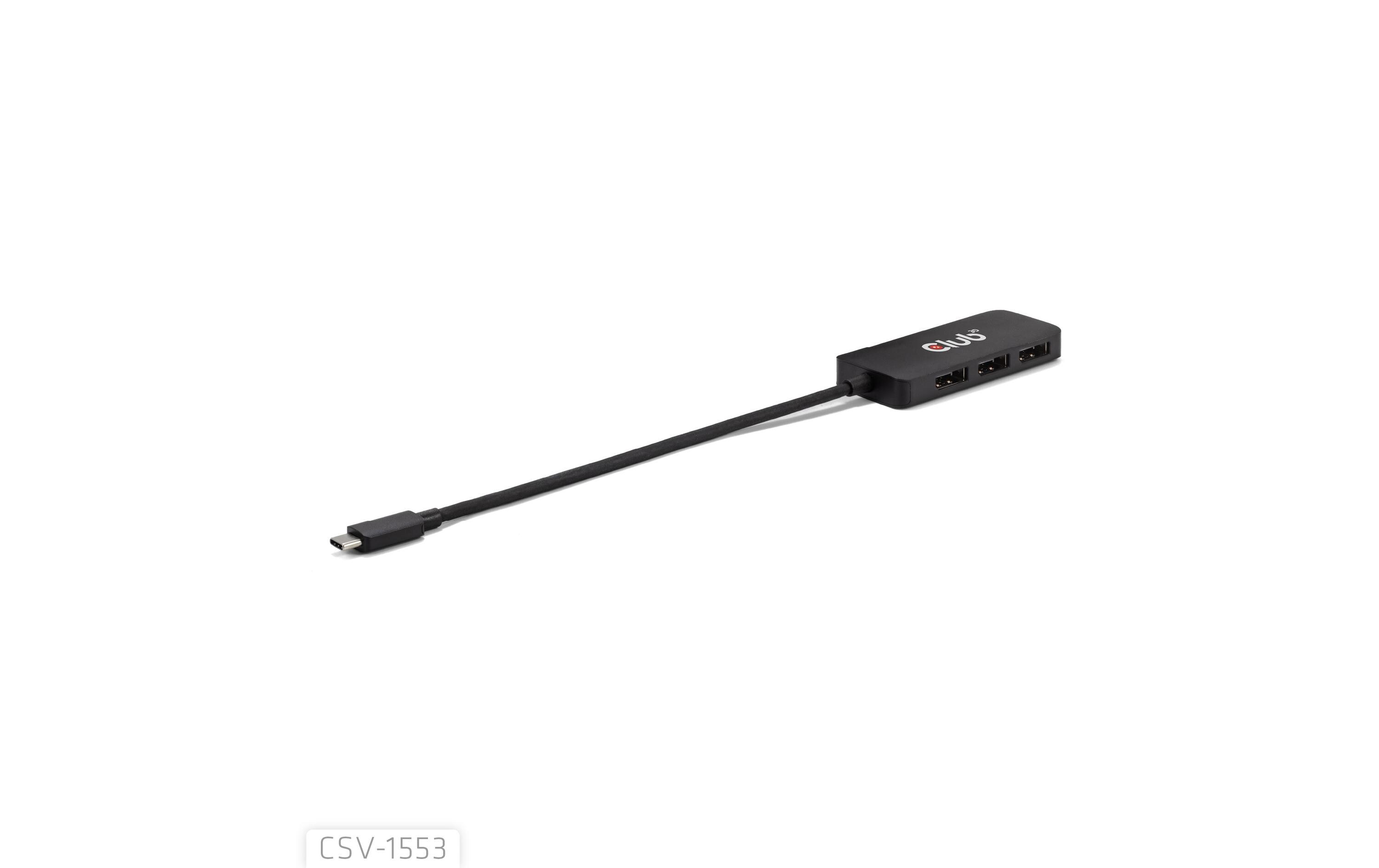 Adapterkabel CSV-1553 MST Hub USB Type-C - DisplayPortUSB Typ-C Hub auf 3x DisplayPort