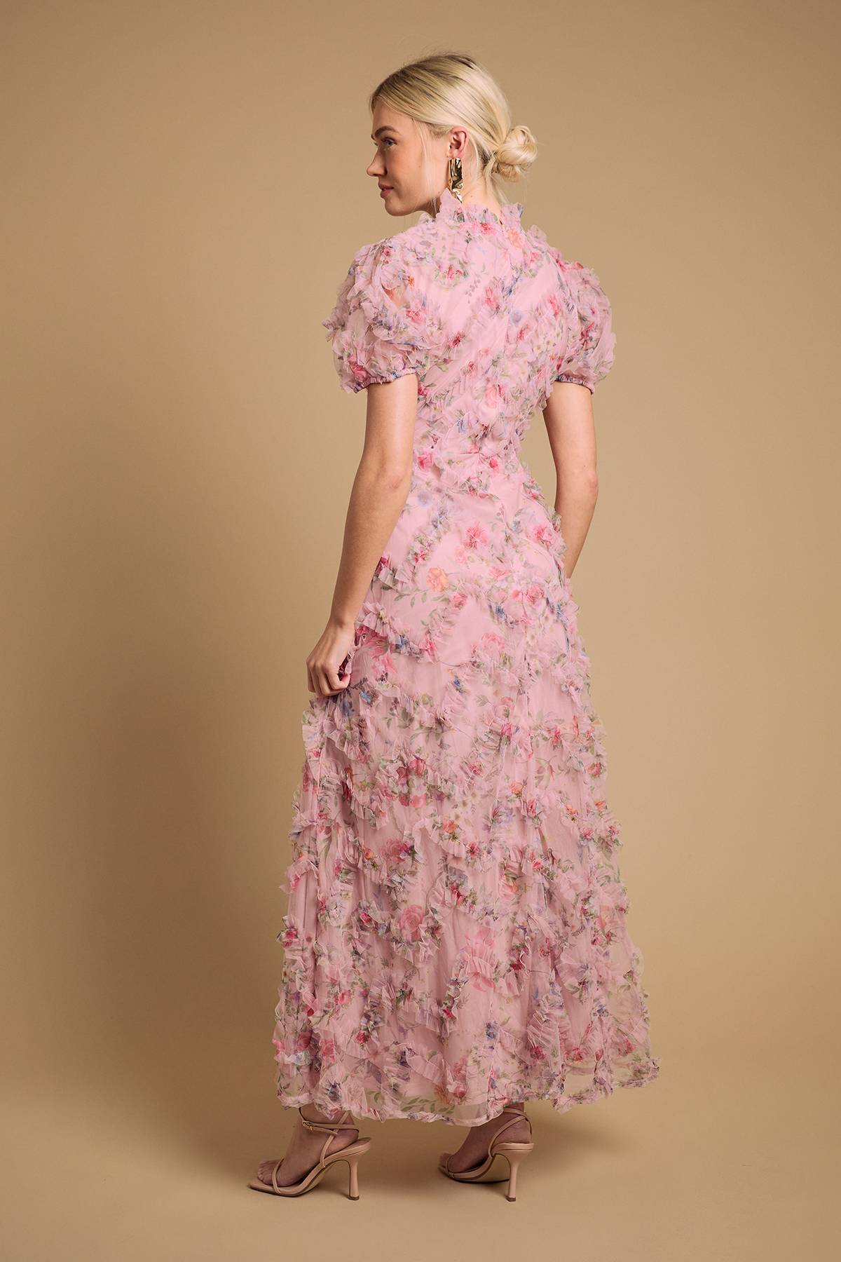 Oasis Robe Longue Texturée Imprimée