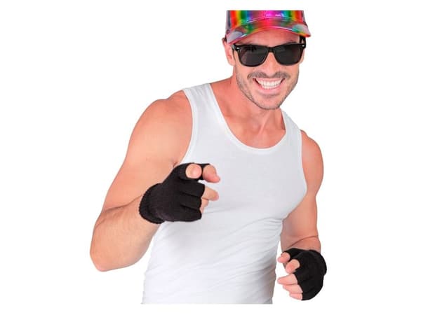 Sorte fingerløse handsker