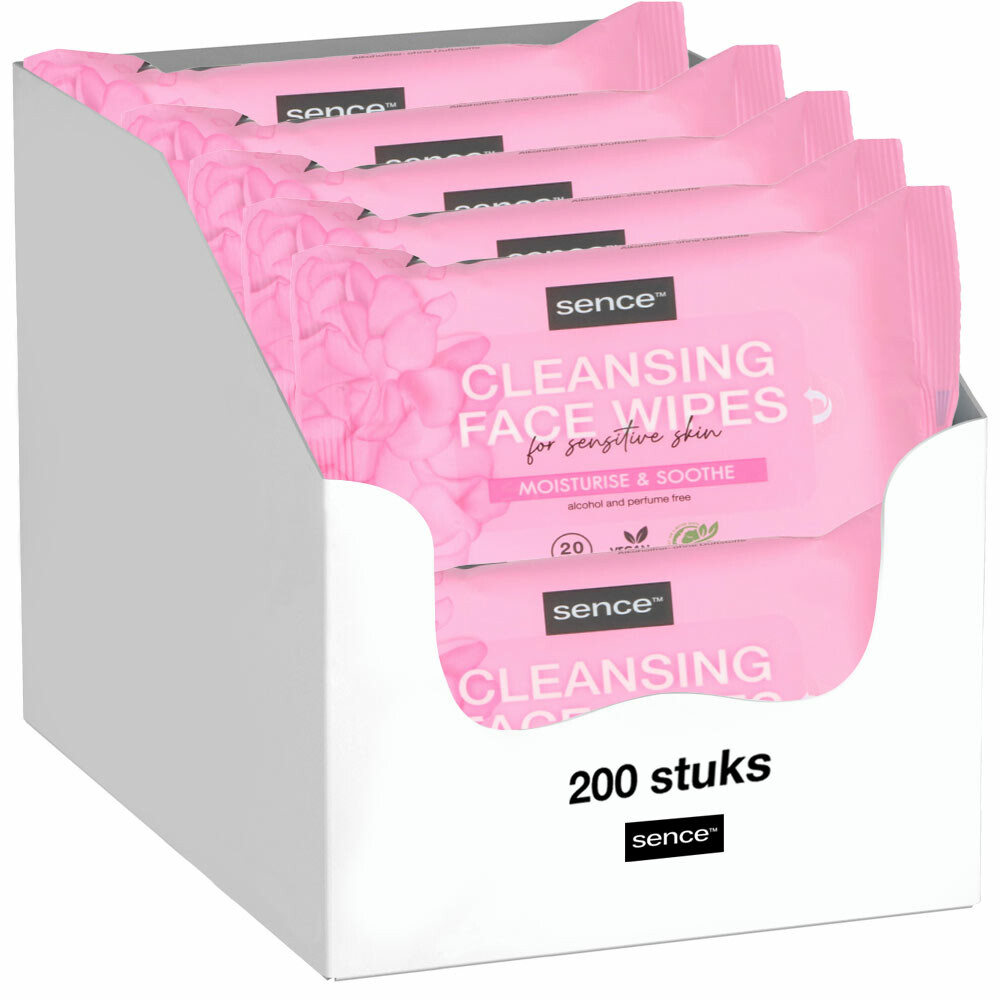 10x Sence Gezichtsreinigingsdoekjes Gevoelige Huid20 stuks