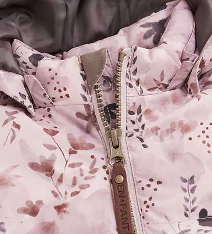 En Fant Steppjacke - Quilt - Brüniertes Flieder m. Blumen