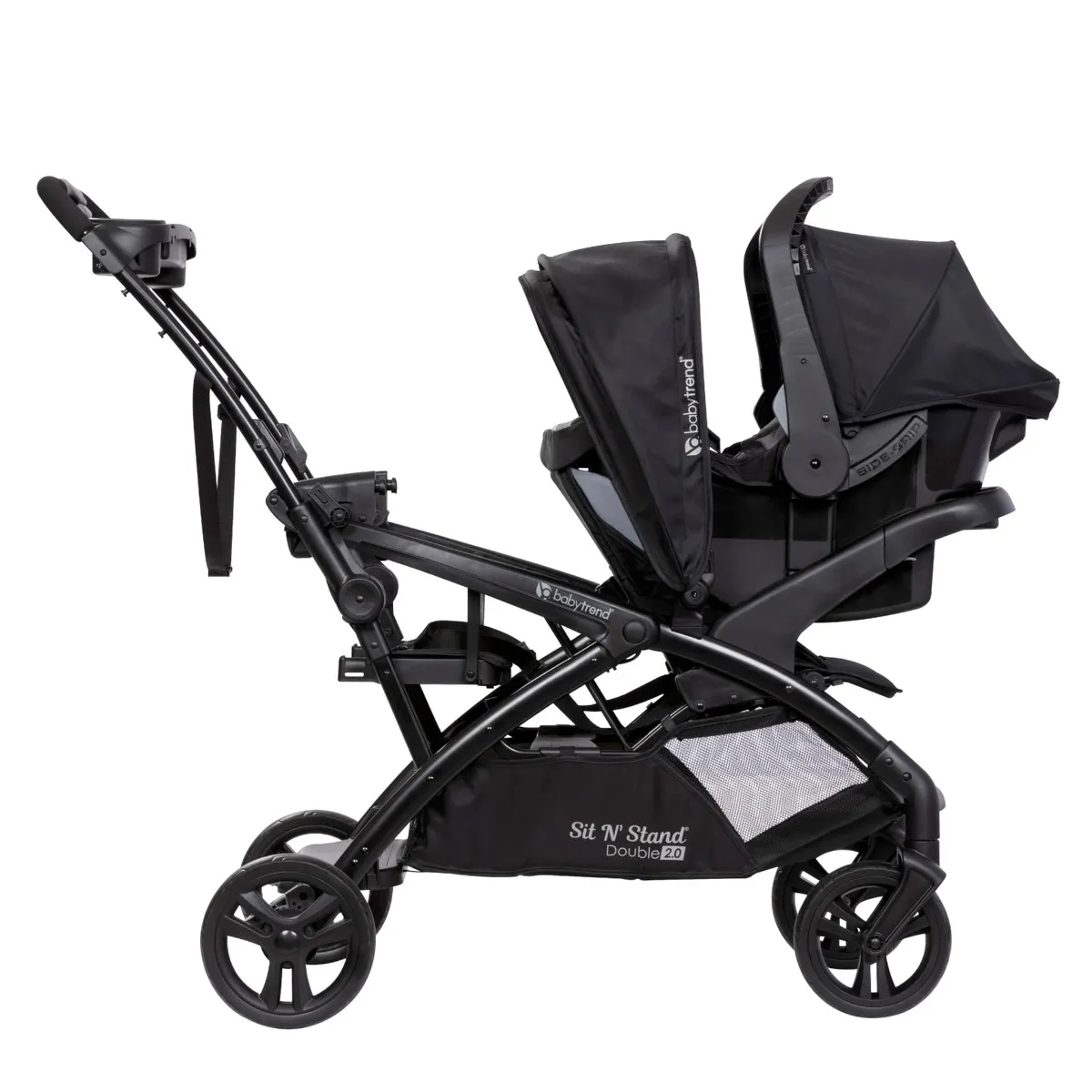 Baby Trend Poussette Sit N' Stand® Double 2.0 - Noir Dash